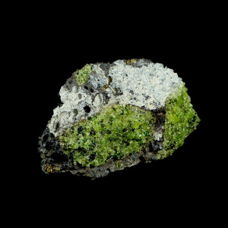 XL 4.3" Natural Emerald Peridot Crystal Minerals On Volcanic Rock Gila, Arizona