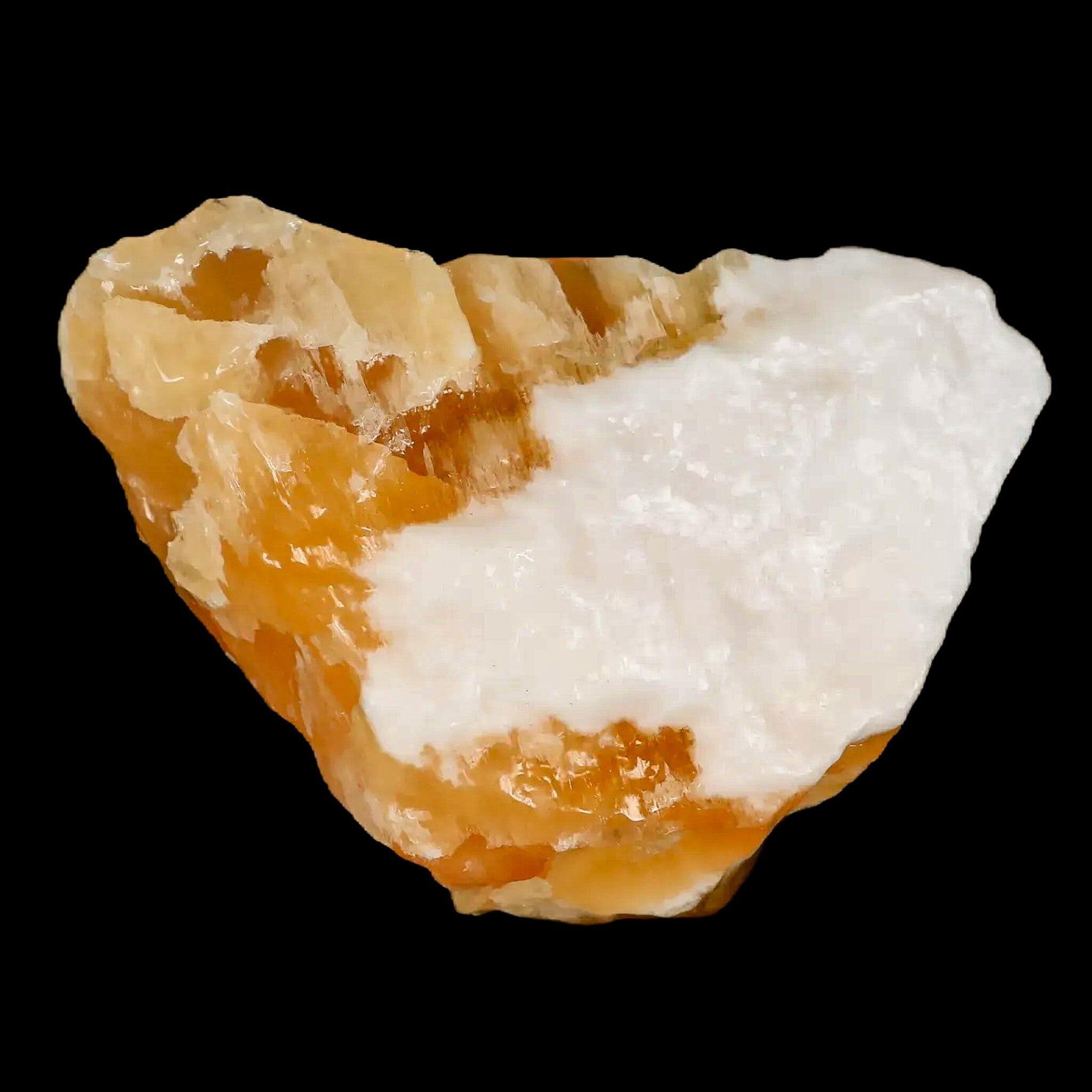 3.4" Natural Rough Orange Calcite Crystal Mineral Specimen Nuevo Leon Mexico - Fossil Age Minerals