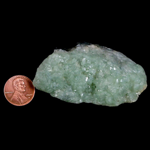 2.7" Rough Green Prehnite Crystal Mineral Specimen Location Imilchil, Morocco - Fossil Age Minerals