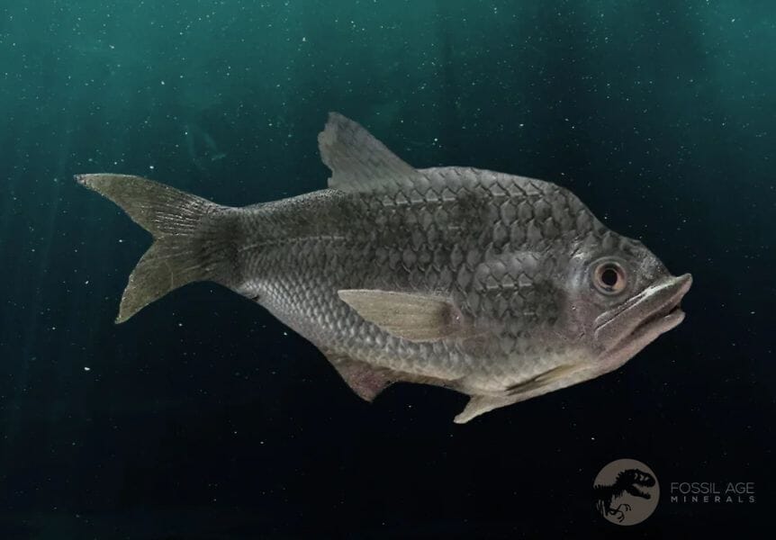 2 Two Diplomystus Dentatus Fossil Fish Green River FM WY Eocene Age COA, Stand - Fossil Age Minerals