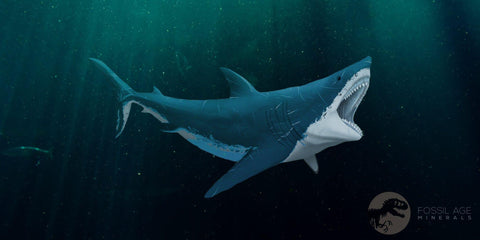 Mosasaur ,Otodus Shark, Enchodus Fish Fossil Teeth In Matrix Cretaceous Dinosaur Era - Fossil Age Minerals