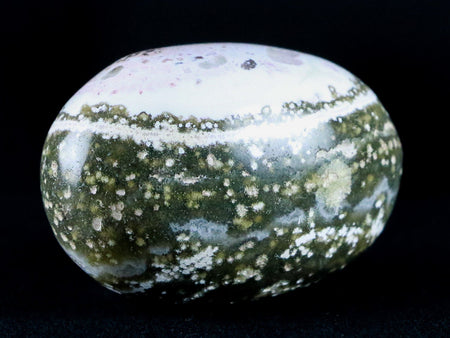 1.9" Natural Polished Ocean Jasper Crystal Palm Stone Location Madagascar Healing