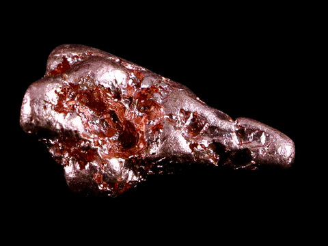 1.1" Solid Native Copper Polished Nugget Mineral Keweenaw Michigan 0.6 OZ - Fossil Age Minerals