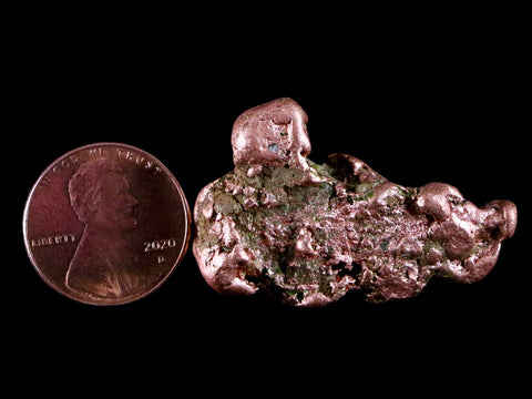 1.5" Solid Native Copper Polished Nugget Mineral Keweenaw Michigan 0.9 OZ - Fossil Age Minerals