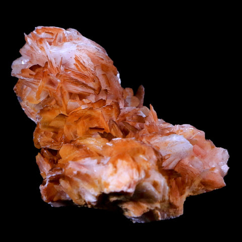 2.7" Orange And Pink Crystal Barite Blades Mineral Specimen Mabladen Morocco - Fossil Age Minerals