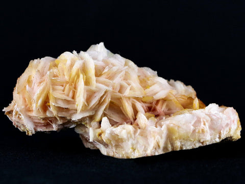 3.2" White, Orange Barite Blades Crystal Mineral Mabladen Morocco 4.8 OZ - Fossil Age Minerals