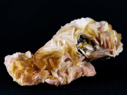 3.2" White, Orange Barite Blades Crystal Mineral Mabladen Morocco 4.8 OZ - Fossil Age Minerals