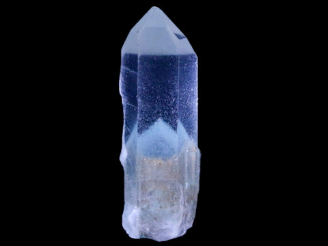 1.2" Natural Clear Crystal Quartz Point With Green Fuchsite Inside Stand - Fossil Age Minerals