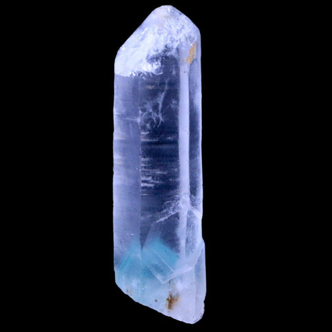 1.8" Natural Clear Crystal Quartz Point With Green Fuchsite Inside Stand - Fossil Age Minerals