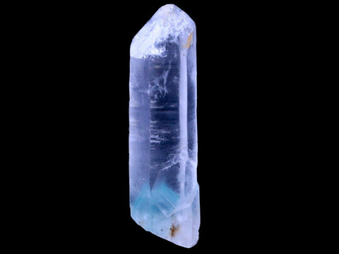 1.8" Natural Clear Crystal Quartz Point With Green Fuchsite Inside Stand - Fossil Age Minerals