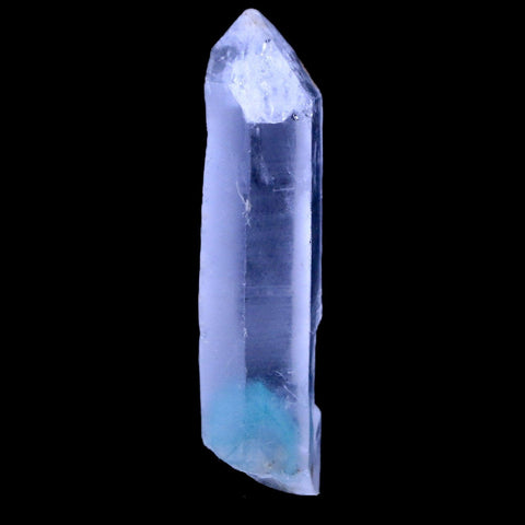 1.8" Natural Clear Crystal Quartz Point With Green Fuchsite Inside Stand - Fossil Age Minerals