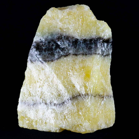 XL Rough Natural Yellow  & Black Calcite Crystal Mineral Specimen Mexico 2 LB 6.1 OZ