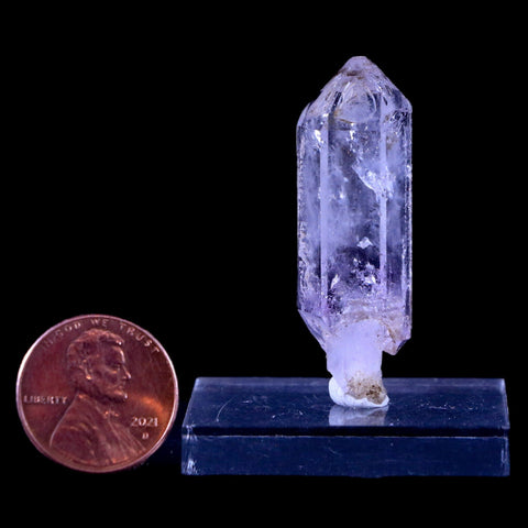 1.6" White Amethyst Crystal Point Mineral Peidra Parada Veracruz Mexico Stand - Fossil Age Minerals