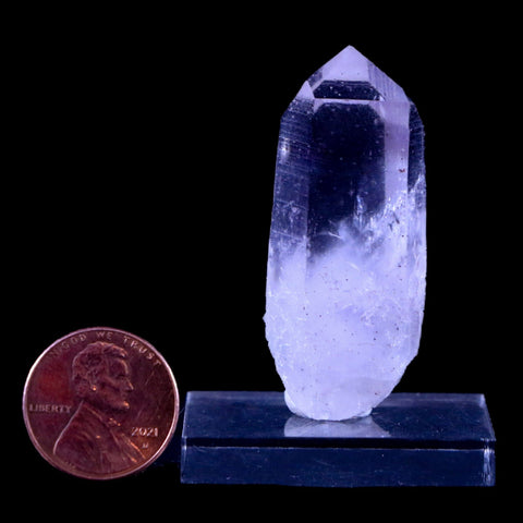 1.8" White Amethyst Crystal Point Mineral Peidra Parada Veracruz Mexico Stand - Fossil Age Minerals
