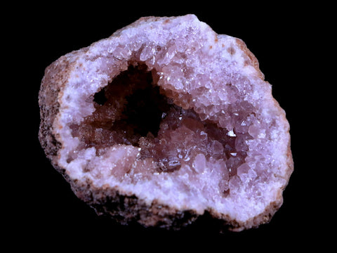 2.9" Pink Amethyst Geode Half Crystal Cluster El Chioque Mine Patagonia Argentina - Fossil Age Minerals