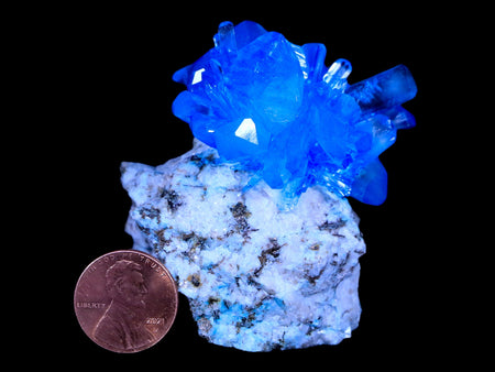 2.2" Stunning Bright Blue Arcanite Crystal Mineral Sokolowski Location Poland