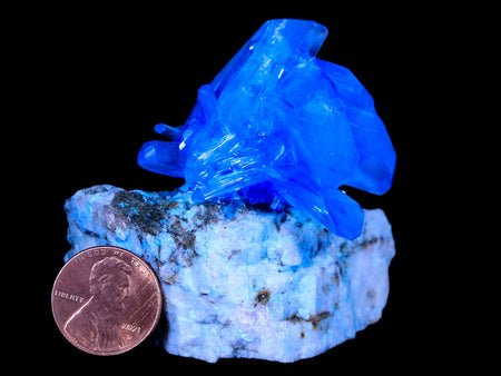2.3" Stunning Bright Blue Arcanite Crystal Mineral Sokolowski Location Poland