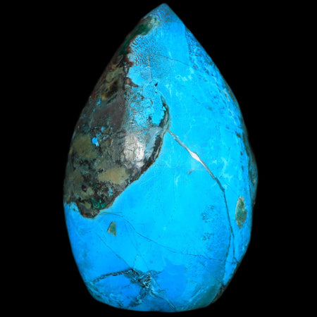 3.7" Chrysocolla Polished Free Form Self Standing Blue And Teal Color Location Peru