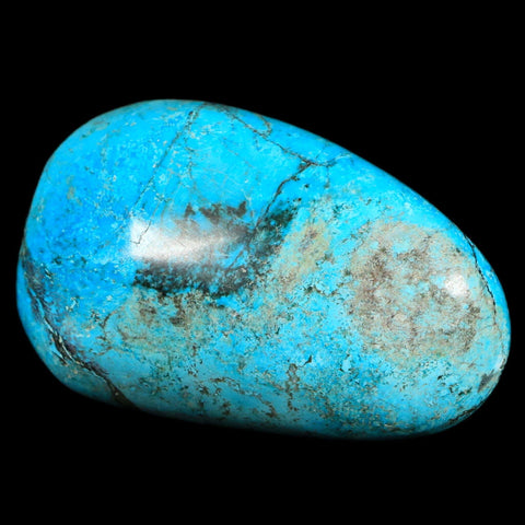 2.6" Chrysocolla Palm Stone Polished Free Form Blue And Teal Color Location Peru - Fossil Age Minerals