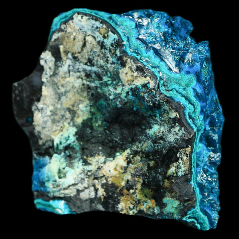 2.3" Chrysocolla Malachite Rare Botryoidal Grape Crystal Teal And Green From Peru - Fossil Age Minerals