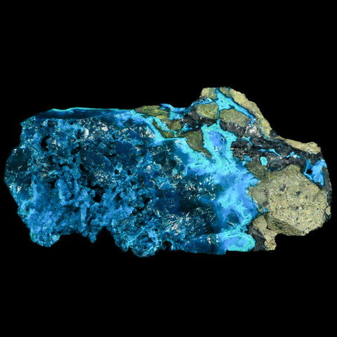 3.3" Chrysocolla Malachite Rare Botryoidal Grape Crystal Teal And Green From Peru - Fossil Age Minerals