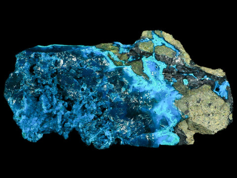 3.3" Chrysocolla Malachite Rare Botryoidal Grape Crystal Teal And Green From Peru - Fossil Age Minerals
