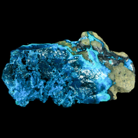 3.3" Chrysocolla Malachite Rare Botryoidal Grape Crystal Teal And Green From Peru - Fossil Age Minerals