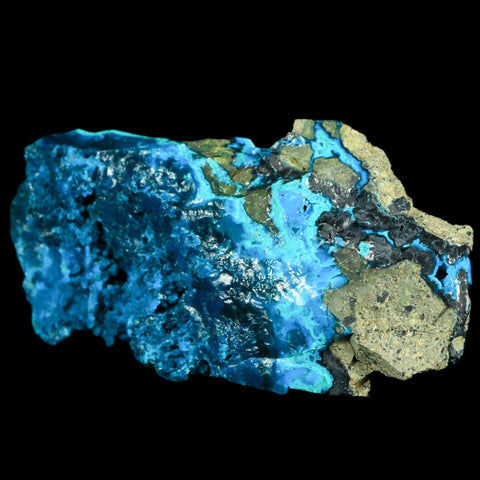 3.3" Chrysocolla Malachite Rare Botryoidal Grape Crystal Teal And Green From Peru - Fossil Age Minerals