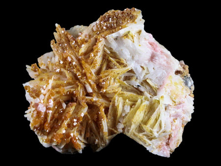 1.7" Red Vanadinite Crystals Yellow, White Barite Blades Mineral Morocco 1.5 OZ