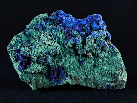 1.8" Azurite Crystals & Malachite On Matrix Mineral Specimen Morocco 1 OZ - Fossil Age Minerals