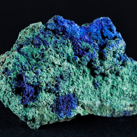 1.8" Azurite Crystals & Malachite On Matrix Mineral Specimen Morocco 1 OZ - Fossil Age Minerals