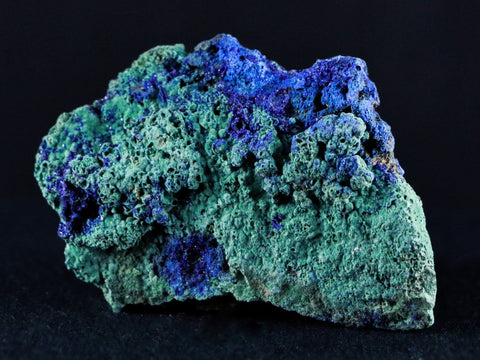 1.8" Azurite Crystals & Malachite On Matrix Mineral Specimen Morocco 1 OZ - Fossil Age Minerals