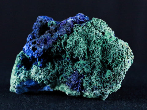 1.8" Azurite Crystals & Malachite On Matrix Mineral Specimen Morocco 1 OZ - Fossil Age Minerals