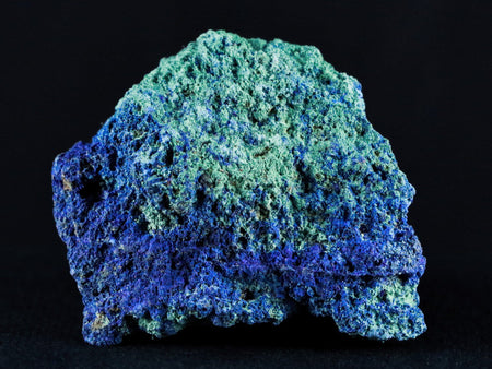 1.7" Azurite Crystals & Malachite On Matrix Mineral Specimen Morocco 1.2 OZ