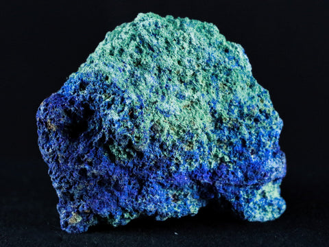 1.7" Azurite Crystals & Malachite On Matrix Mineral Specimen Morocco 1.2 OZ - Fossil Age Minerals