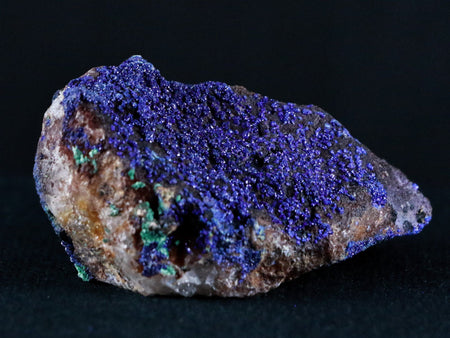 2" Azurite Crystals, Malachite On Matrix Colorful Mineral Specimen Morocco 1.7 OZ