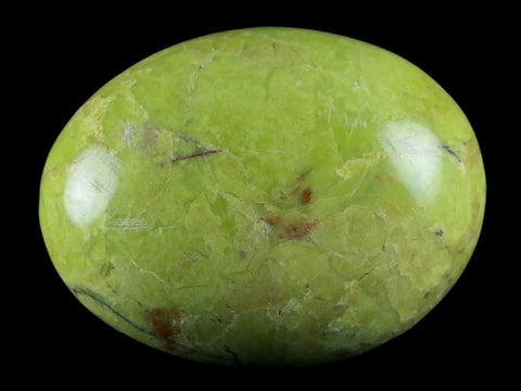 2.1" Natural Polished Green Opal Palm Stone Location Madagascar Healing - Fossil Age Minerals