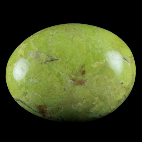 2.1" Natural Polished Green Opal Palm Stone Location Madagascar Healing - Fossil Age Minerals