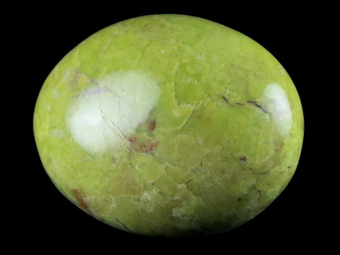 2.1" Natural Polished Green Opal Palm Stone Location Madagascar Healing - Fossil Age Minerals