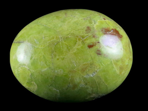 2.1" Natural Polished Green Opal Palm Stone Location Madagascar Healing - Fossil Age Minerals