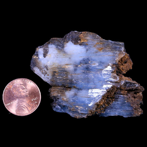 2.2" Ice Blue Barite Blades Crystal Mineral Specimen Mabladen Morocco 1.7 OZ - Fossil Age Minerals