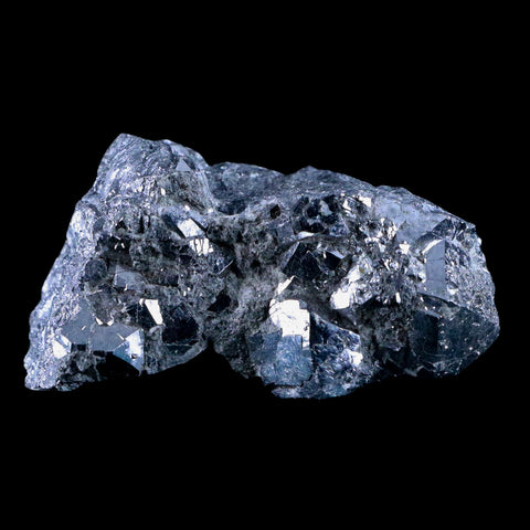 3.1" Silver Nickel Metallic Skutterudite Crystal Mineral Aghar Mine Morocco Arsenide - Fossil Age Minerals