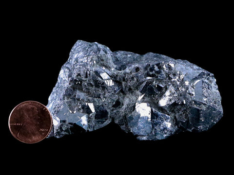 3.1" Silver Nickel Metallic Skutterudite Crystal Mineral Aghar Mine Morocco Arsenide - Fossil Age Minerals