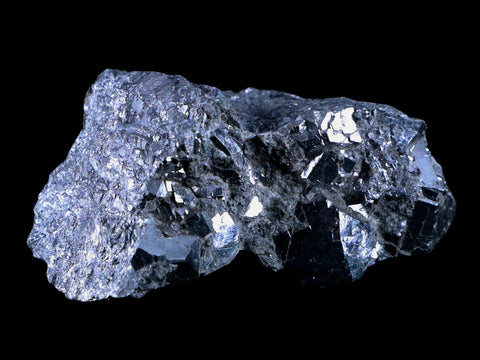 3.1" Silver Nickel Metallic Skutterudite Crystal Mineral Aghar Mine Morocco Arsenide - Fossil Age Minerals