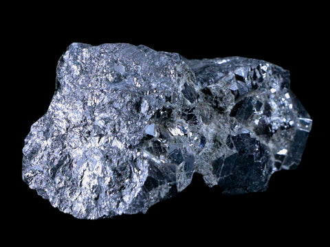 3.1" Silver Nickel Metallic Skutterudite Crystal Mineral Aghar Mine Morocco Arsenide - Fossil Age Minerals