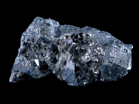 3.1" Silver Nickel Metallic Skutterudite Crystal Mineral Aghar Mine Morocco Arsenide - Fossil Age Minerals