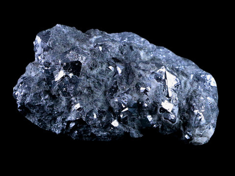 3.1" Silver Nickel Metallic Skutterudite Crystal Mineral Aghar Mine Morocco Arsenide - Fossil Age Minerals