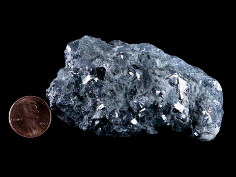 3.1" Silver Nickel Metallic Skutterudite Crystal Mineral Aghar Mine Morocco Arsenide - Fossil Age Minerals