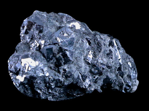 3.1" Silver Nickel Metallic Skutterudite Crystal Mineral Aghar Mine Morocco Arsenide - Fossil Age Minerals