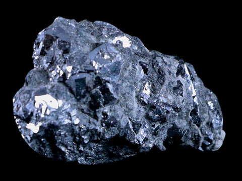 3.1" Silver Nickel Metallic Skutterudite Crystal Mineral Aghar Mine Morocco Arsenide - Fossil Age Minerals